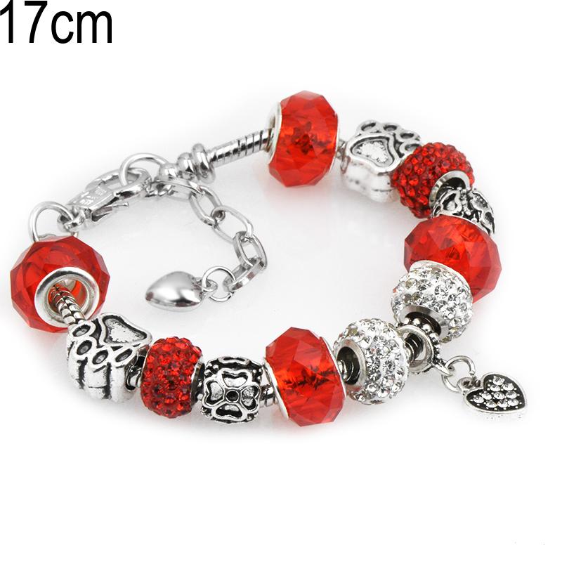 17 CM European Beads Bracelets with Lobster clasp