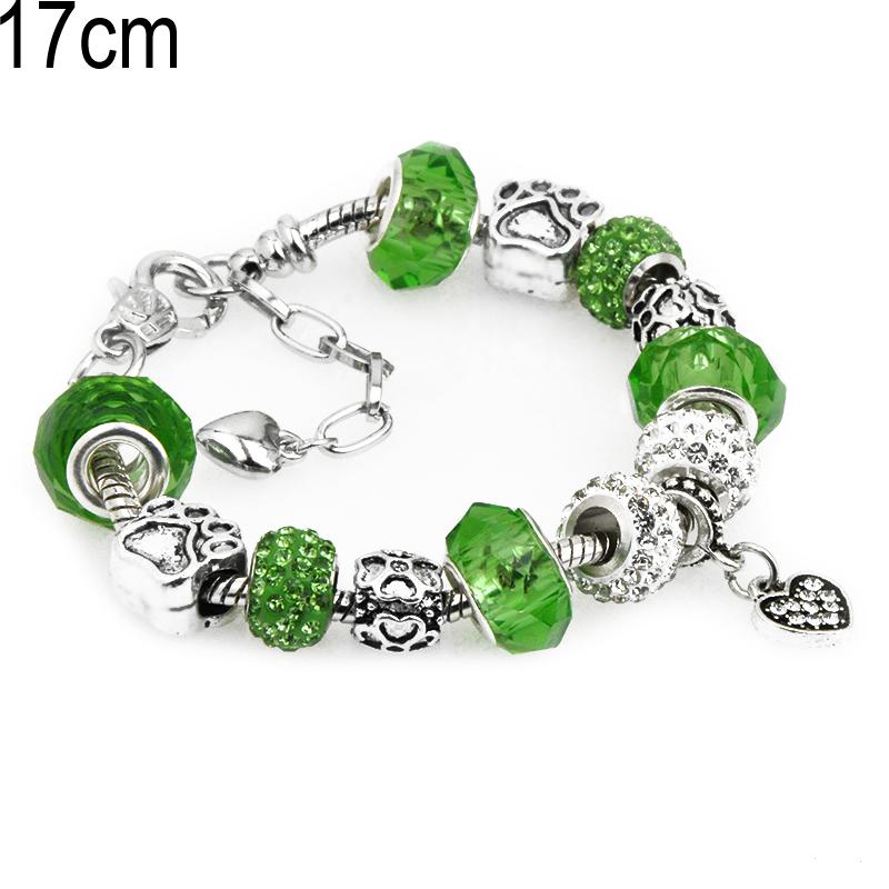 17 CM European Beads Bracelets with Lobster clasp