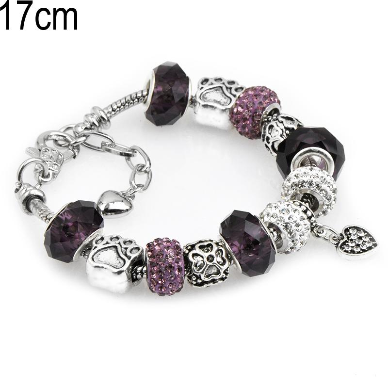 17 CM European Beads Bracelets with Lobster clasp