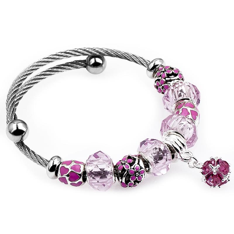 Adjustable Stainless steel European Beads Bracelets