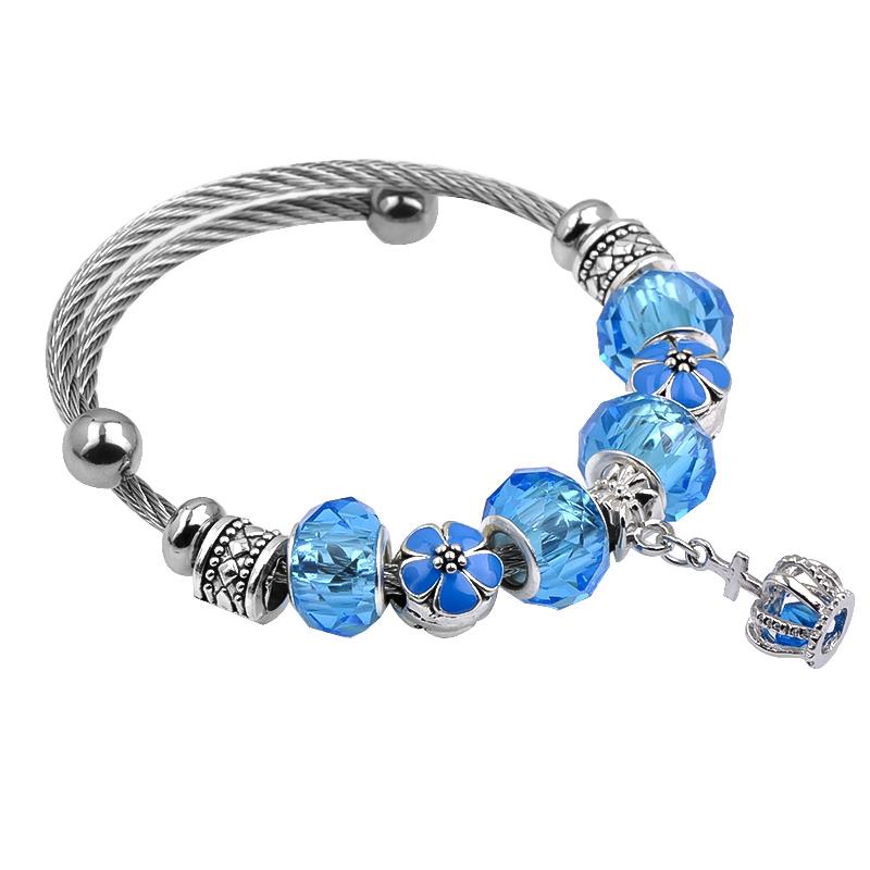 Adjustable Stainless steel European Beads Bracelets