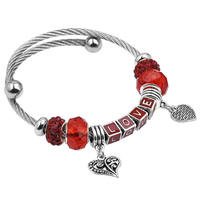 Adjustable Stainless steel European Beads Bracelets