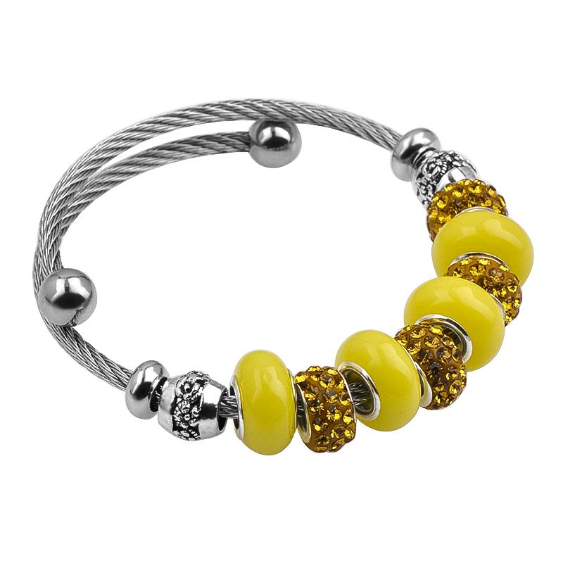 Adjustable Stainless steel European Beads Bracelets