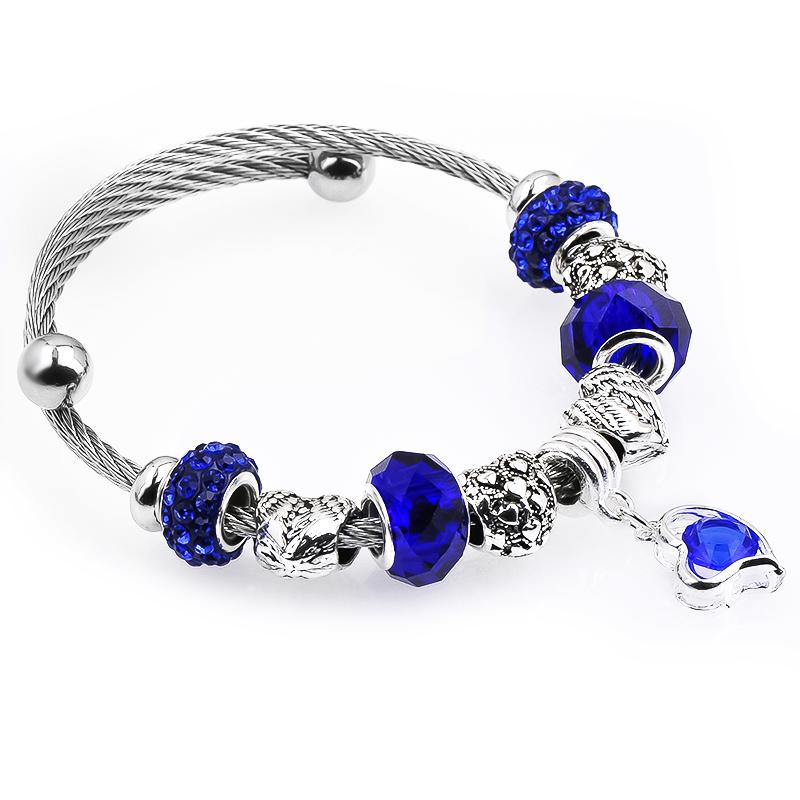 Adjustable Stainless steel European Beads Bracelets