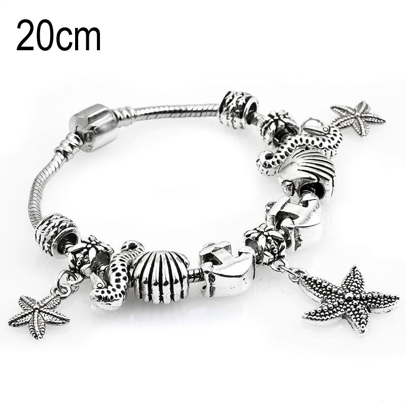 20 CM sea life European Beads Bracelets