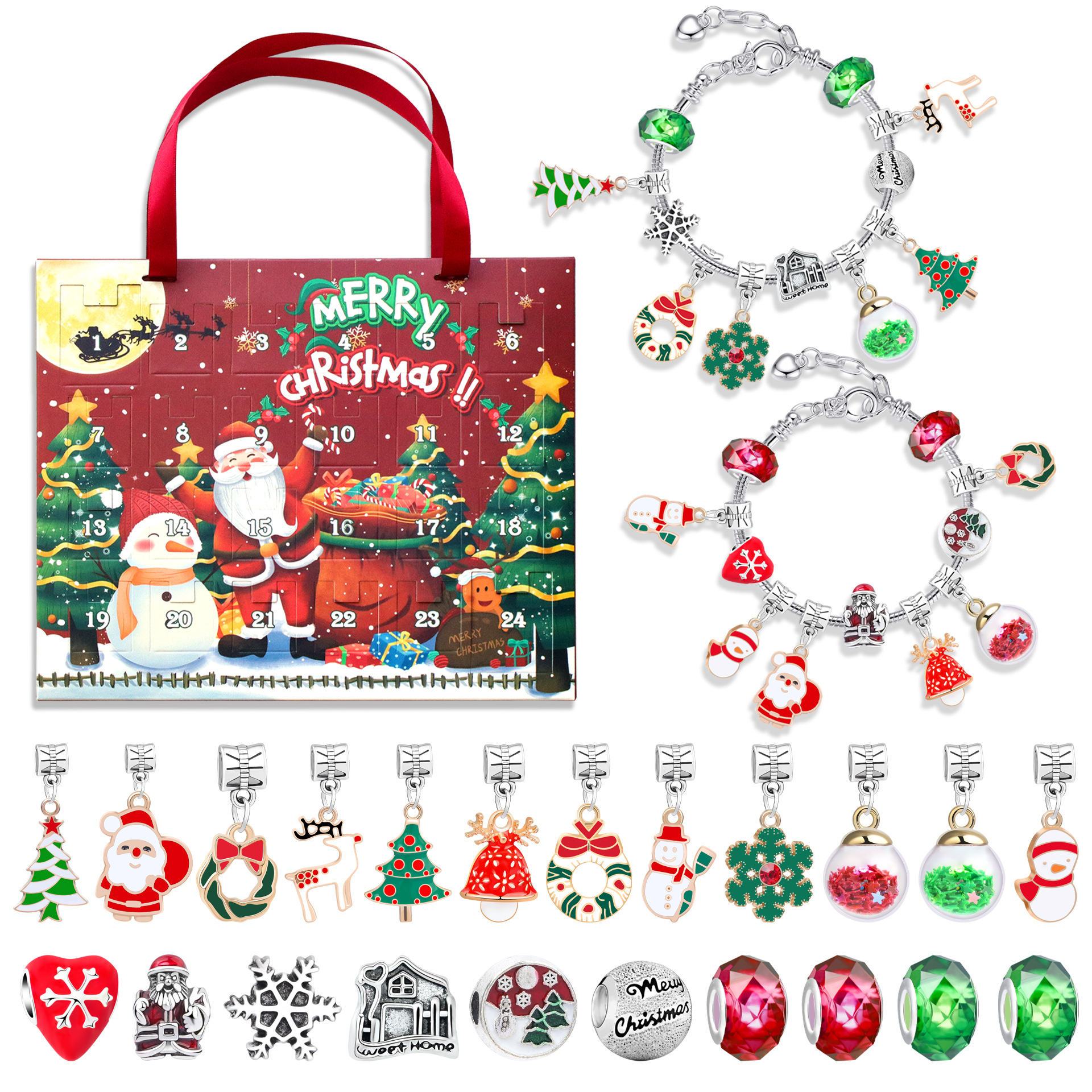 24-frame advent calendar diy bracelet blind box gift