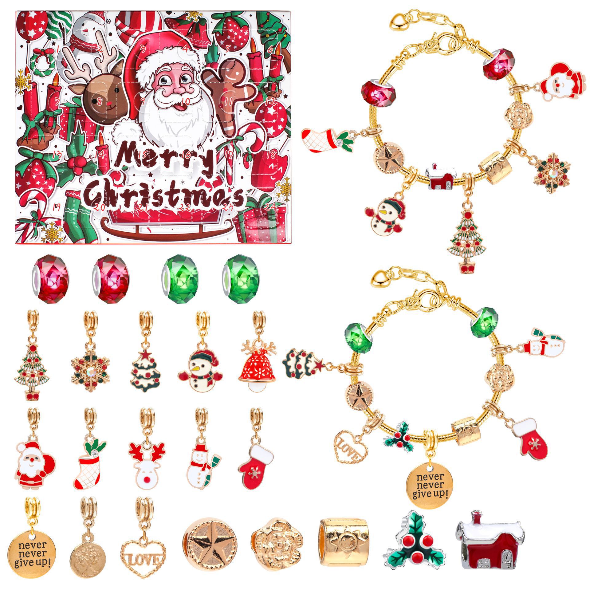 24-frame advent calendar diy bracelet blind box gift