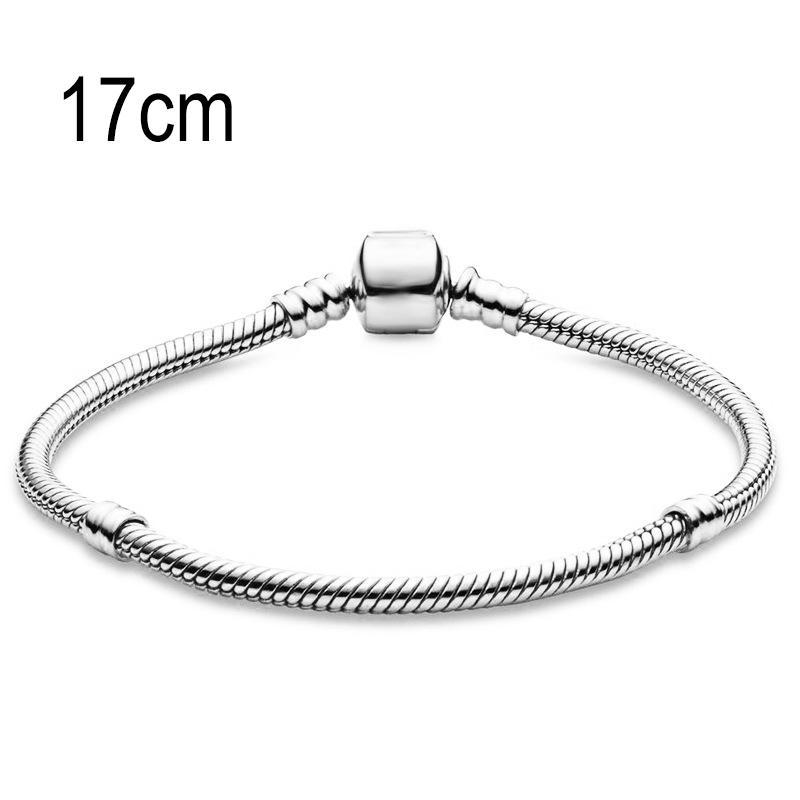 17 CM European Big Hole Beads Snake bone chain Basic Bracelets