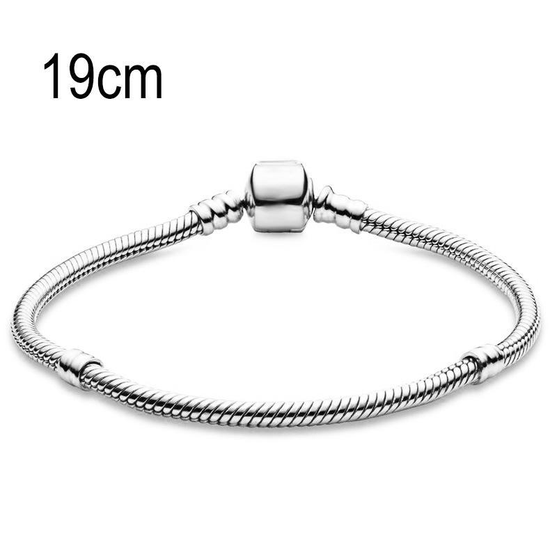 19 CM European Big Hole Beads Snake bone chain Basic Bracelets