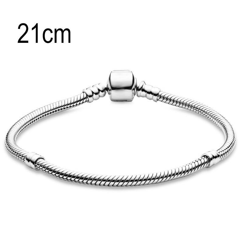 21 CM European Big Hole Beads Snake bone chain Basic Bracelets