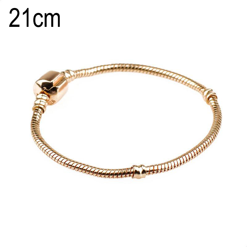 21 CM Copper Golden European Beads bracelets