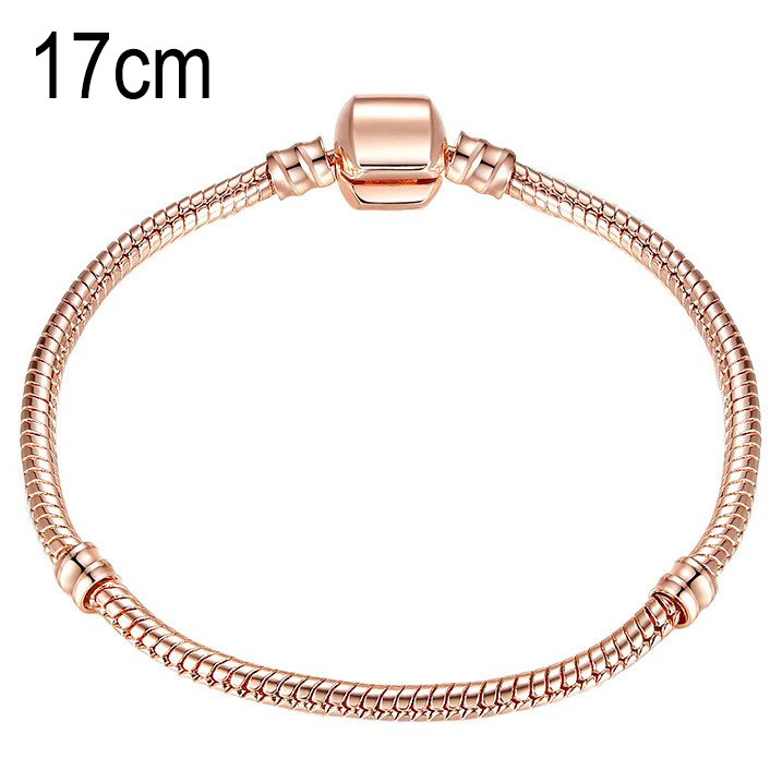 17 CM Copper Rose Golden European Beads bracelets