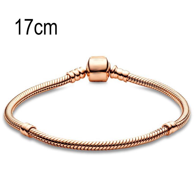 17 CM Copper Rose Golden European Beads bracelets