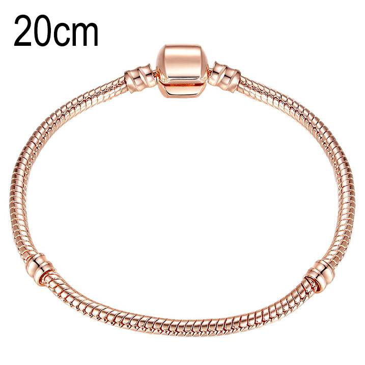 20 CM Copper Rose Golden European Beads bracelets