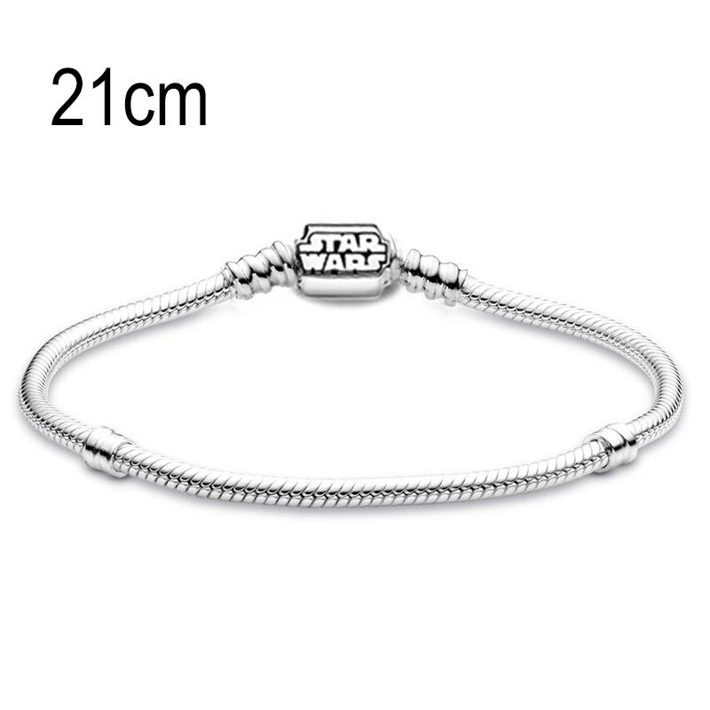 21 CM European Big Hole Beads Snake bone chain Basic Bracelet