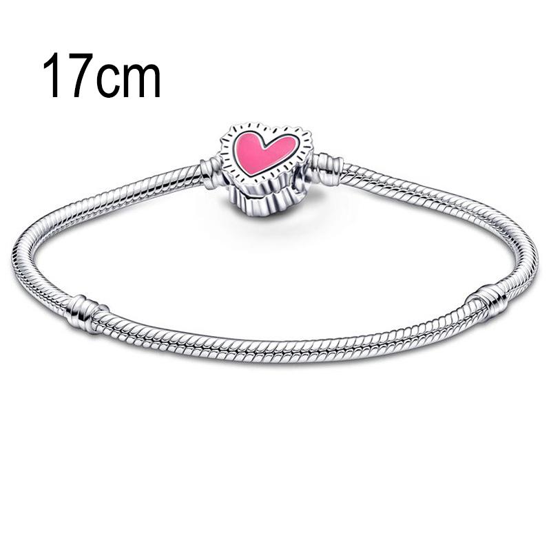 17 CM European Big Hole Beads Snake bone chain Basic Bracelet