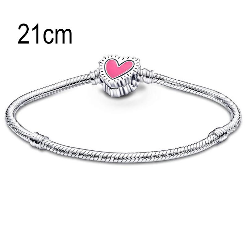 21 CM European Big Hole Beads Snake bone chain Basic Bracelet