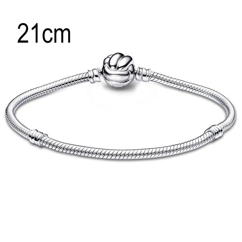 21 CM European Big Hole Beads Snake bone chain Basic Bracelet