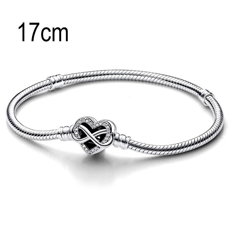 17 CM European Big Hole Beads Snake bone chain Basic Bracelet
