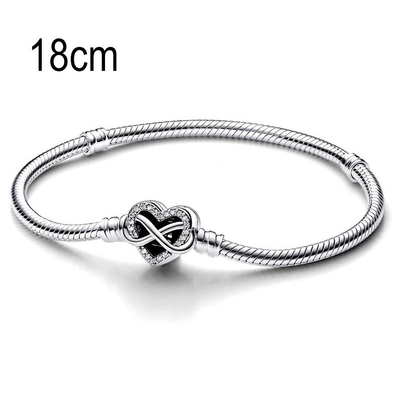 18 CM European Big Hole Beads Snake bone chain Basic Bracelet