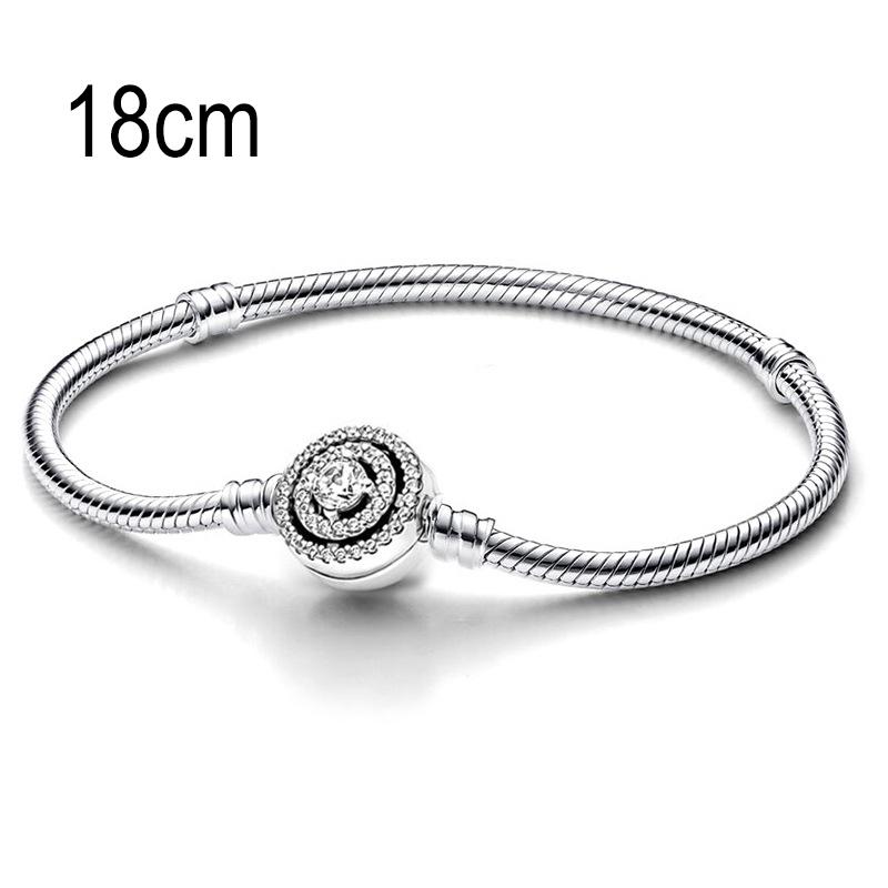 18 CM European Big Hole Beads Snake bone chain Basic Bracelet