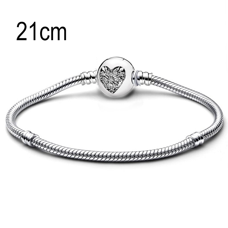 21 CM European Big Hole Beads Snake bone chain Basic Bracelet