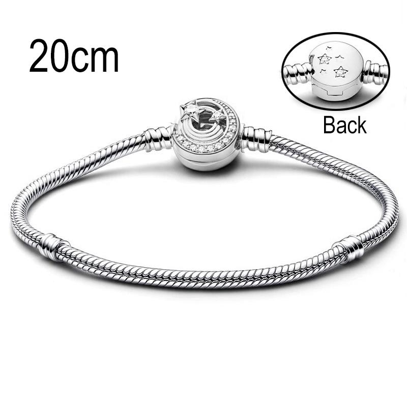 20 CM European Big Hole Beads Snake bone chain Basic Bracelet