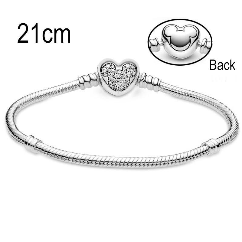 21 CM European Big Hole Beads Snake bone chain Basic Bracelet