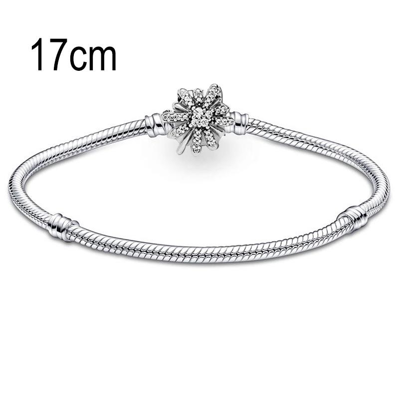 17 CM European Big Hole Beads Snake bone chain Basic Bracelet