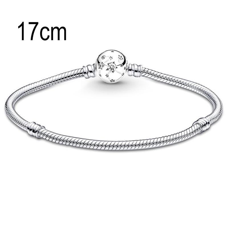 17 CM European Big Hole Beads Snake bone chain Basic Bracelet