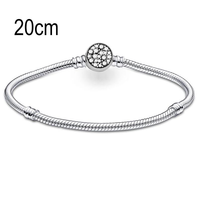 20 CM European Big Hole Beads Snake bone chain Basic Bracelet