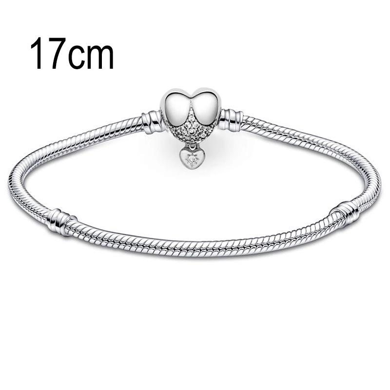 17 CM European Big Hole Beads Snake bone chain Basic Bracelet