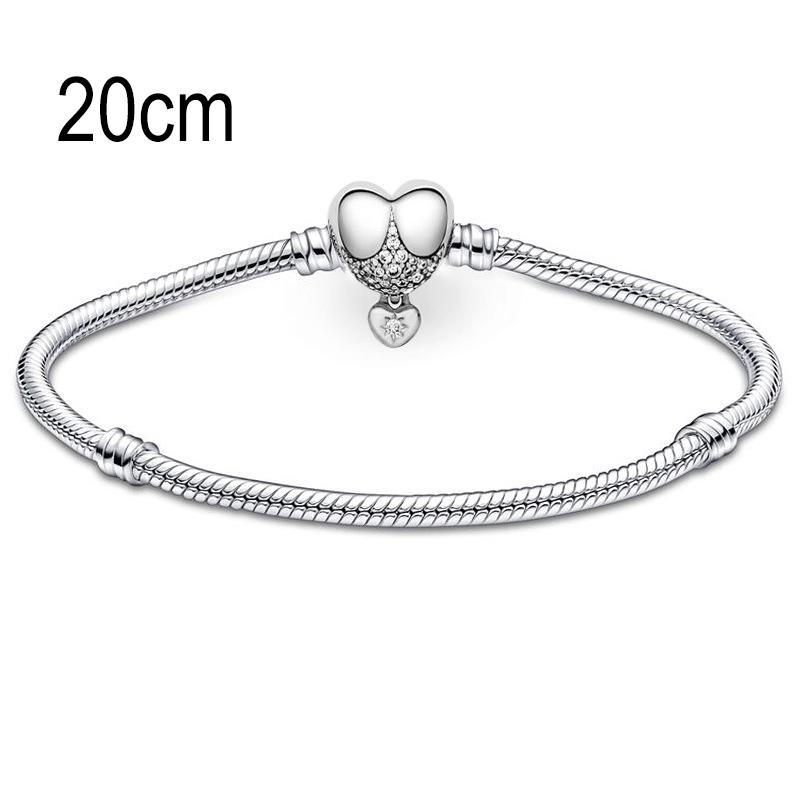 20 CM European Big Hole Beads Snake bone chain Basic Bracelet