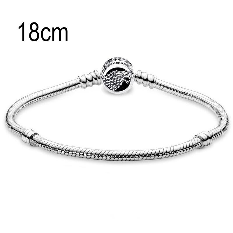 18 CM European Big Hole Beads Snake bone chain Basic Bracelet