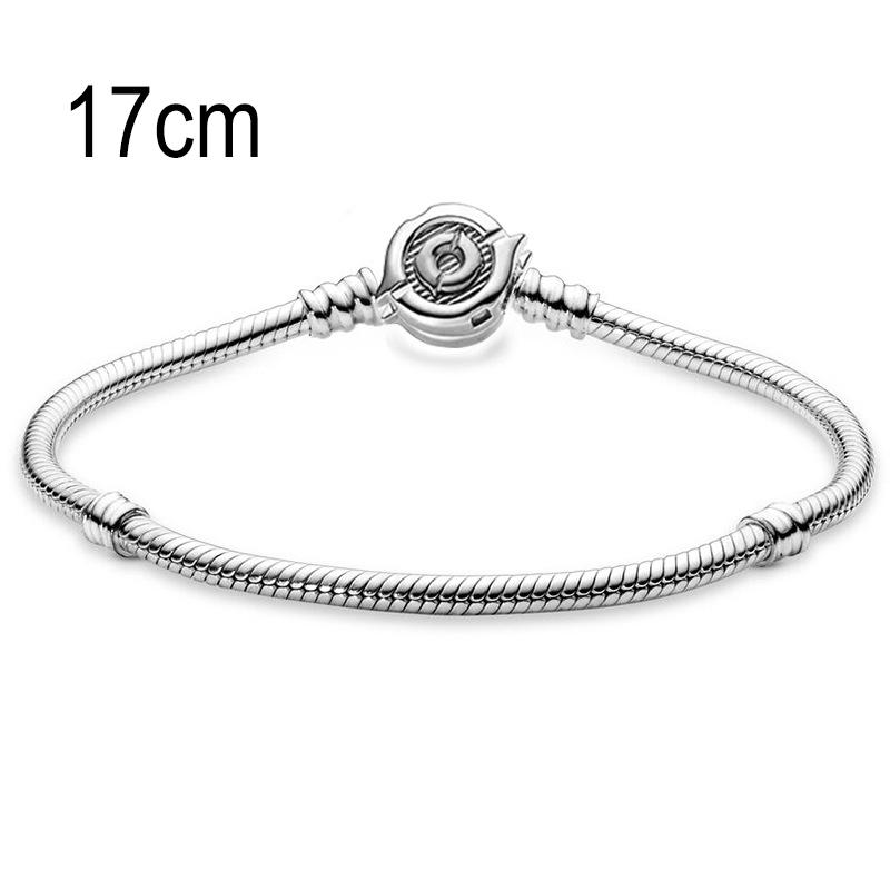 17 CM European Big Hole Beads Snake bone chain Basic Bracelet