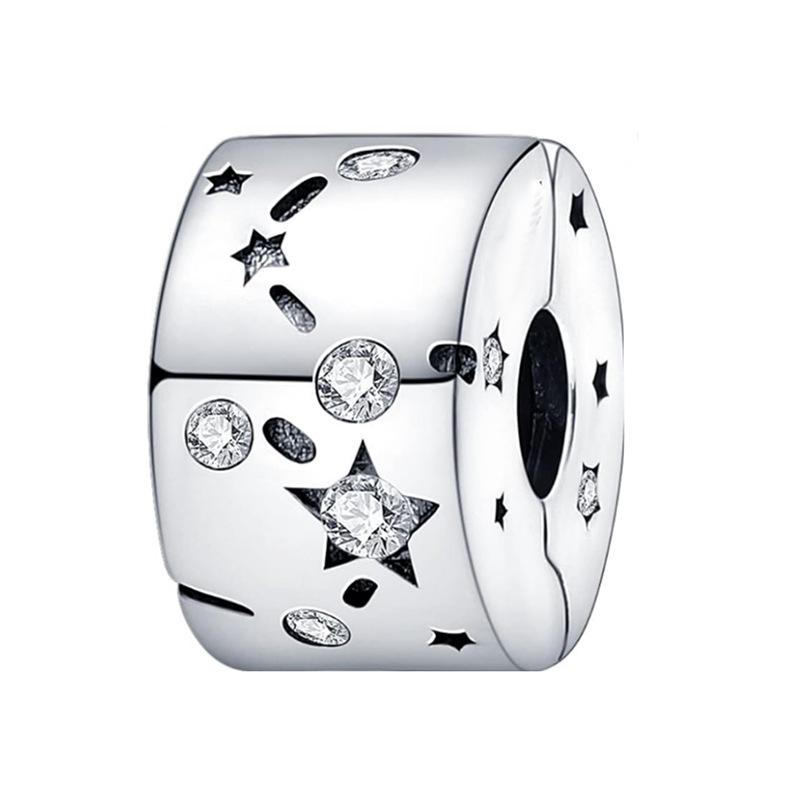 MOQ 2 pcs Big Hole European Fixed Stopper Beads or Charms