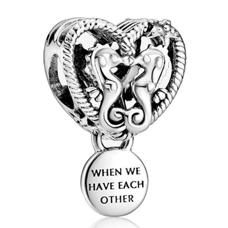 MOQ 2 pcs Sliver Big Hole European Beads or Charms 46 styles to choose