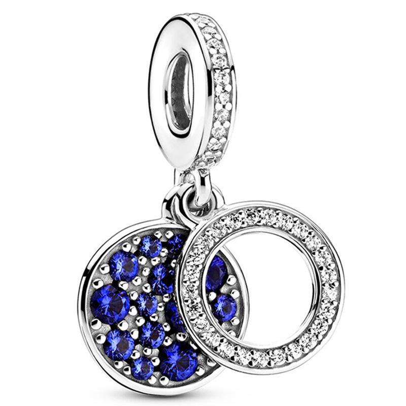 MOQ 2 pcs Blue Starry Sky Big Hole European Beads or Charms 45 Styles To Choose