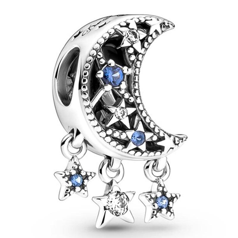 MOQ 2 pcs Blue Starry Sky Big Hole European Beads or Charms 45 Styles To Choose