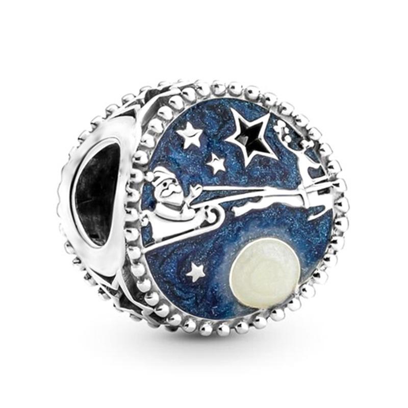 MOQ 2 pcs Blue Starry Sky Big Hole European Beads or Charms 45 Styles To Choose
