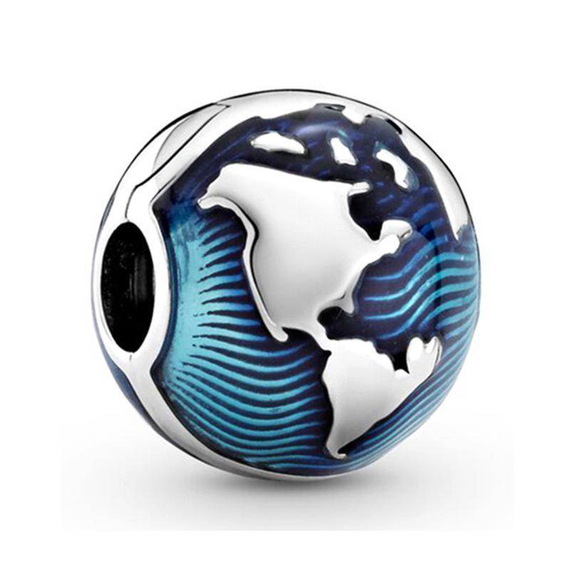 MOQ 2 pcs Blue Starry Sky Big Hole European Beads or Charms 45 Styles To Choose