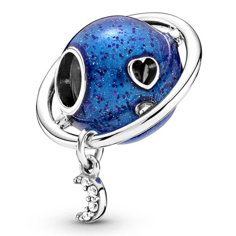 MOQ 2 pcs Blue Starry Sky Big Hole European Beads or Charms 45 Styles To Choose