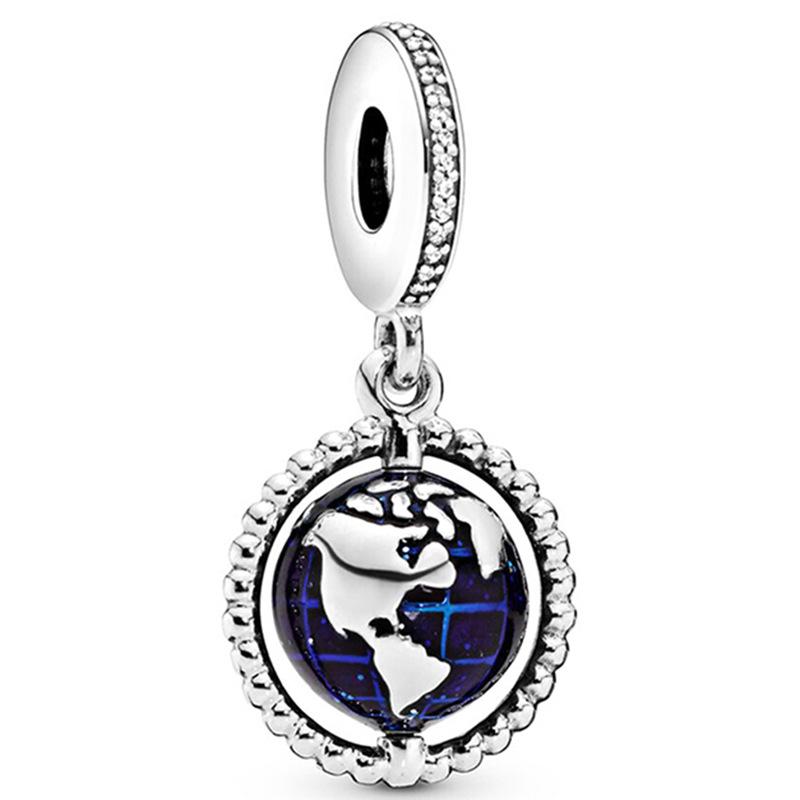 MOQ 2 pcs Blue Starry Sky Big Hole European Beads or Charms 45 Styles To Choose