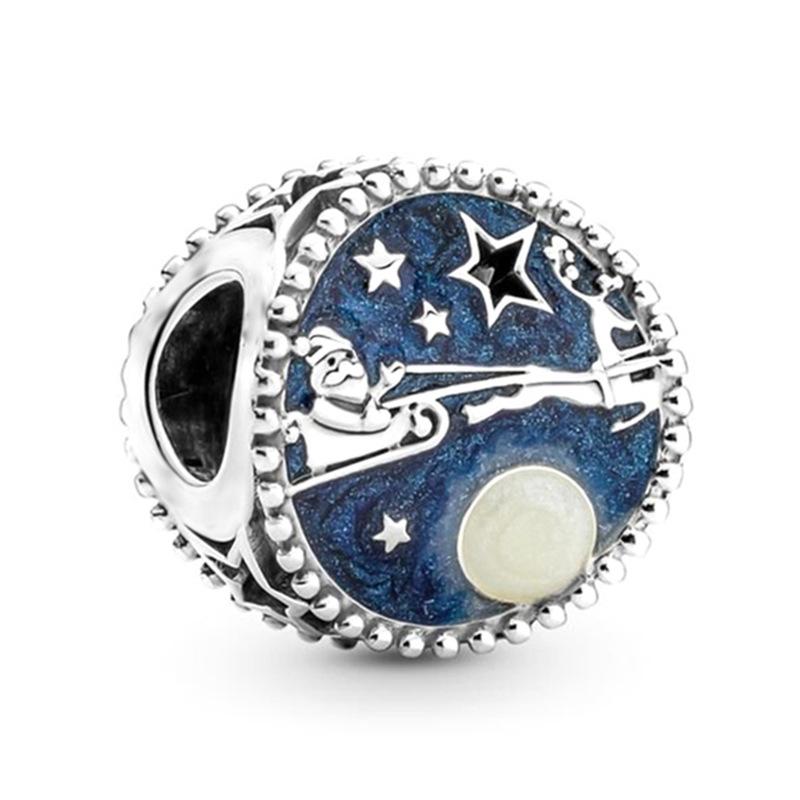 MOQ 2 pcs Blue Starry Sky Big Hole European Beads or Charms 45 Styles To Choose