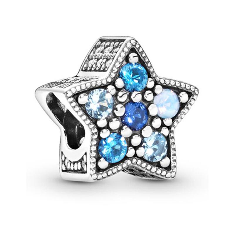 MOQ 2 pcs Blue Starry Sky Big Hole European Beads or Charms 45 Styles To Choose