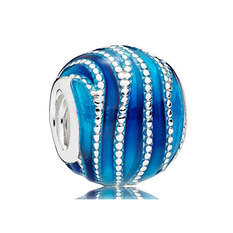 MOQ 2 pcs Blue Starry Sky Big Hole European Beads or Charms 45 Styles To Choose