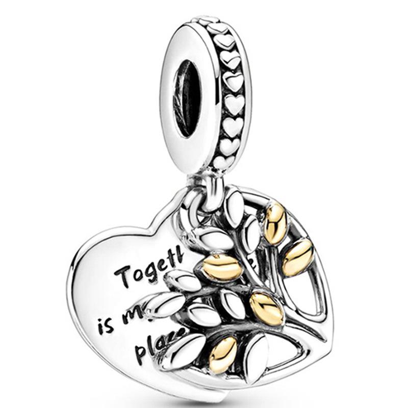 MOQ 2 pcs Golden Forever me Big Hole European Beads or Charms 45 Styles To Choose