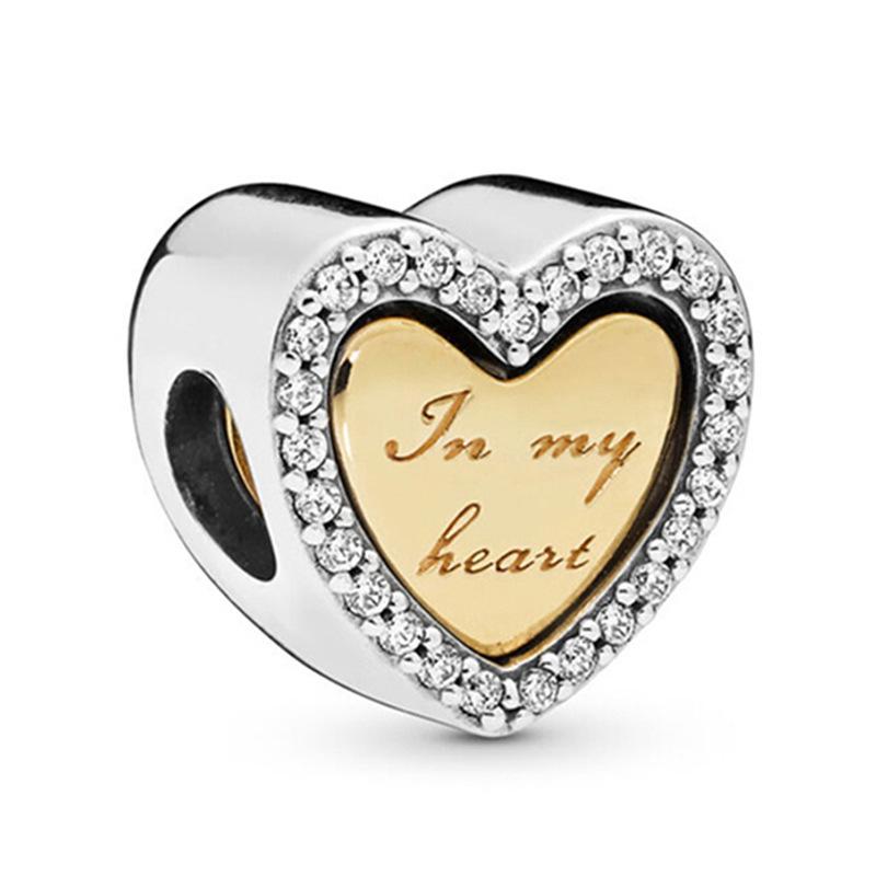 MOQ 2 pcs Golden Forever me Big Hole European Beads or Charms 45 Styles To Choose