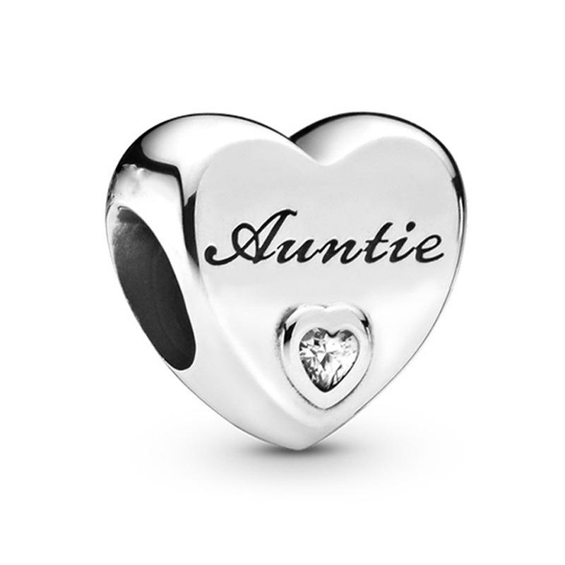 MOQ 2 pcs Romantic Love Tag Numbers Big Hole European Beads or Charms 45 Styles To Choose