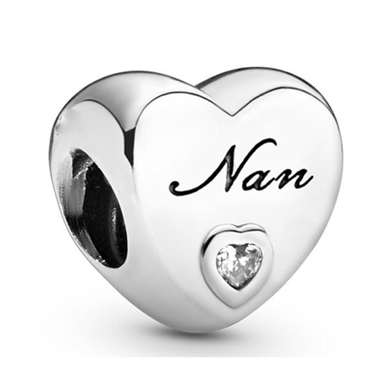 MOQ 2 pcs Romantic Love Tag Numbers Big Hole European Beads or Charms 45 Styles To Choose